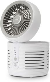 2-in-1 Air Purifier and Desk Fan Combo - Ideal for Office, Night Stand, Dorm, or Small Bedroom - HEPA Filter