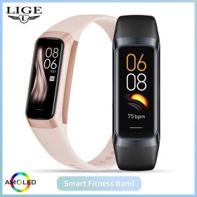 LIGE 2023 New Smart Watch Suitable For Android/IOS Smart Watch Heart Rate Blood Oxygen Blood Pressure Detection IP67 Waterproof Multifunctional S (Color: Silvery)